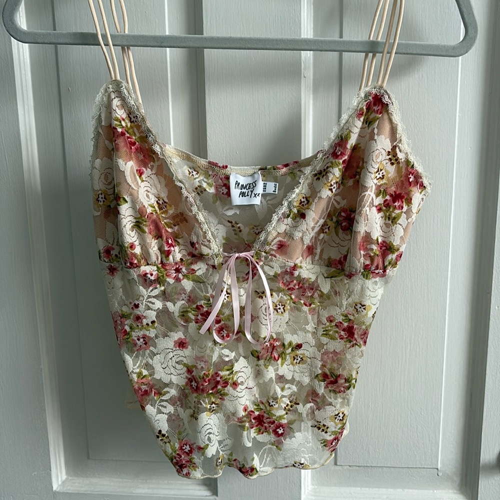 Princess Polly Lace Top Floral